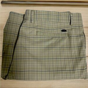 chors, brand, GREG NORMAN, size: 38 beige color, plaid.